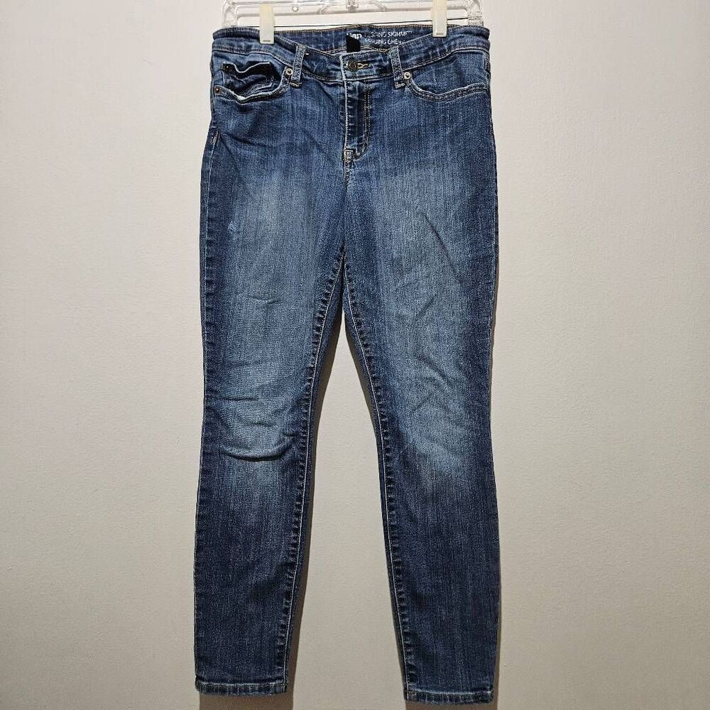 Gap Jeans Womens Size 8/29R Legging Skimmer Tapered Low Rise Stretch Denim Blue